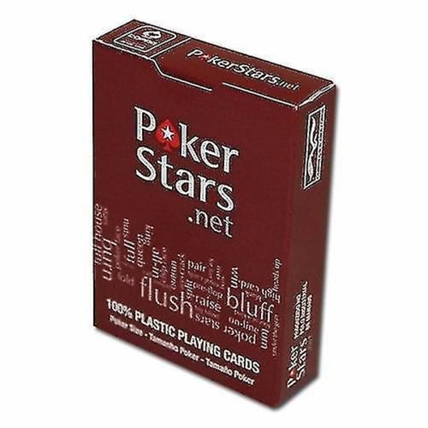 PokerStars Spelkort-100% plast-röd