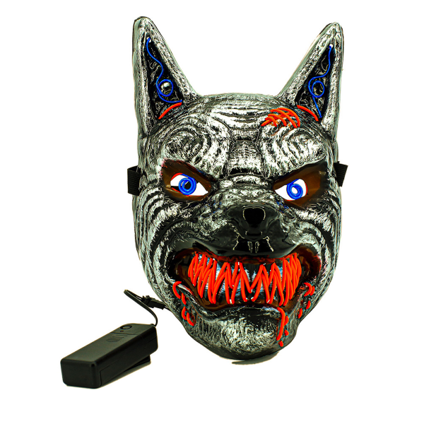 Wolf LED Mask EL Light Luminous Mask Cosplay Rekvisita Halloween