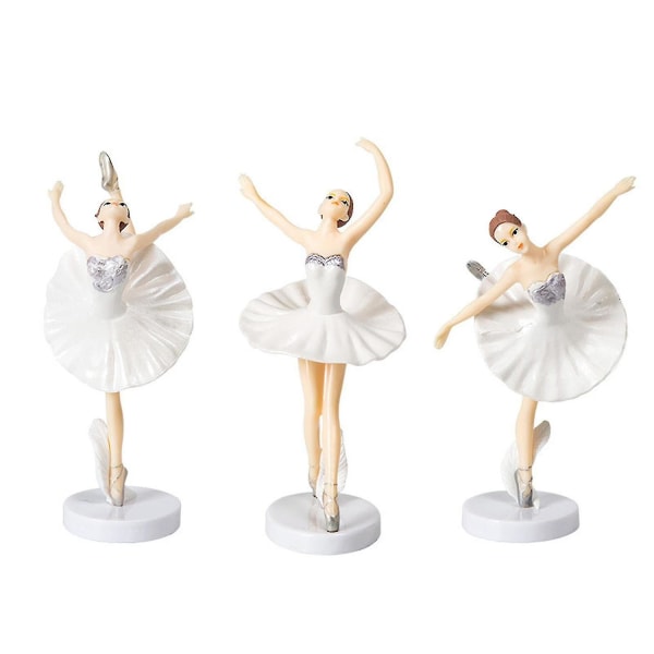 Balettdansös Ballerina Cake Topper Figurine Leksaker Födelsedagsfest Decora Diy