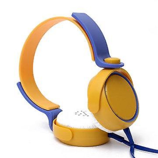 Färgglada 3,5 mm stereohörlurar över örat Headset med mikrofon