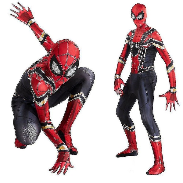 Spider-man Homecoming Iron Suit Superhjältekostym Halloween S XL(130-140cm)