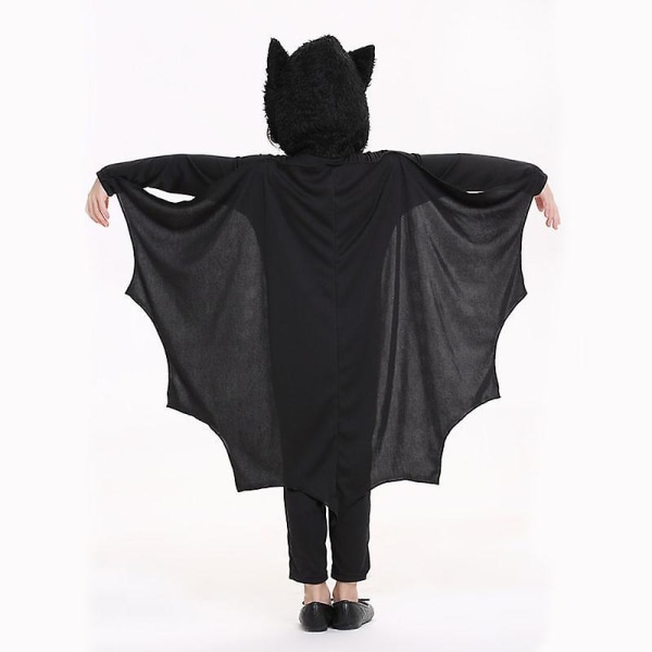 Kids Vampire Bat Onesie + Handskar Scen Cosplay kostym 120cm 130cm