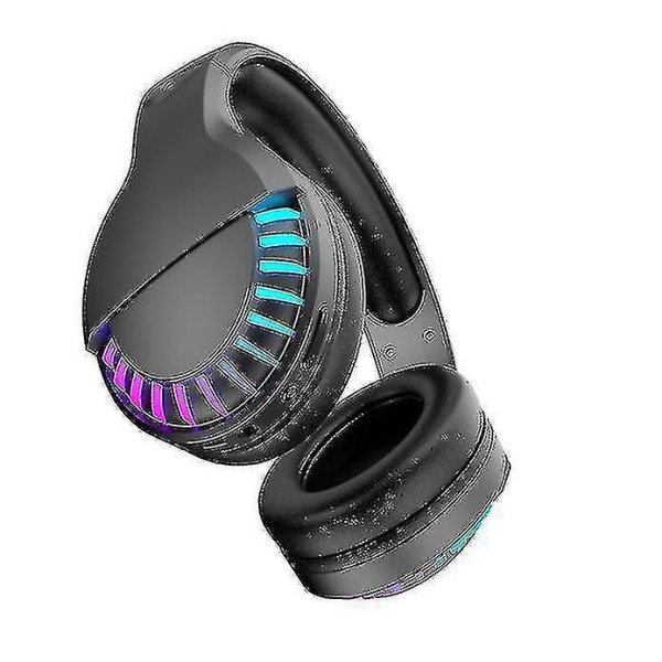 RGB Gaming Headset och Mic Trådlösa Bluetooth -hörlurar för  telefoner/PC/IPad/MAC（Svart） 9846 | Fyndiq