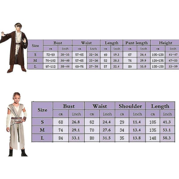 Jedi Knight Obi-Wan Kenobi Cosplay kostym Khaki L Khaki L