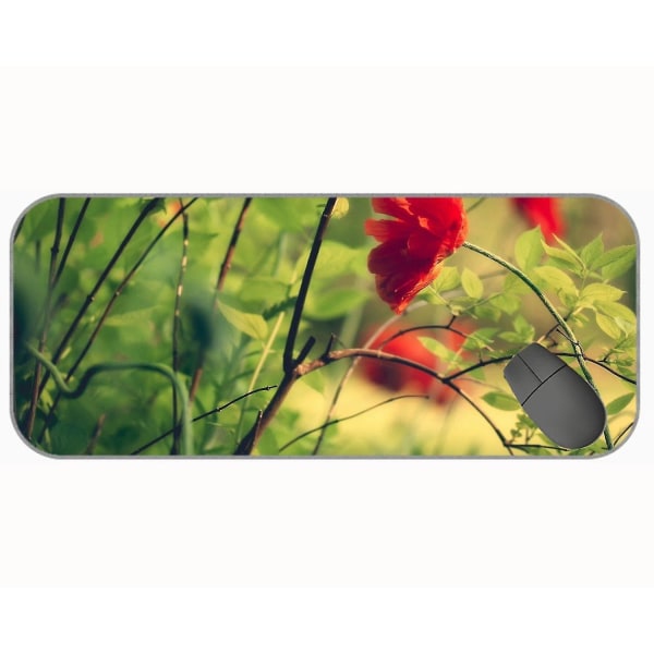 (750X300X3) Xxl Gaming Mouse Pad, Flower Nature Office Mouse Pad