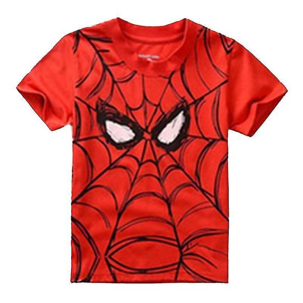 Barn Pojkar Superhjälte T-shirt sommar Kortärmad Tee Shirt Topp Red