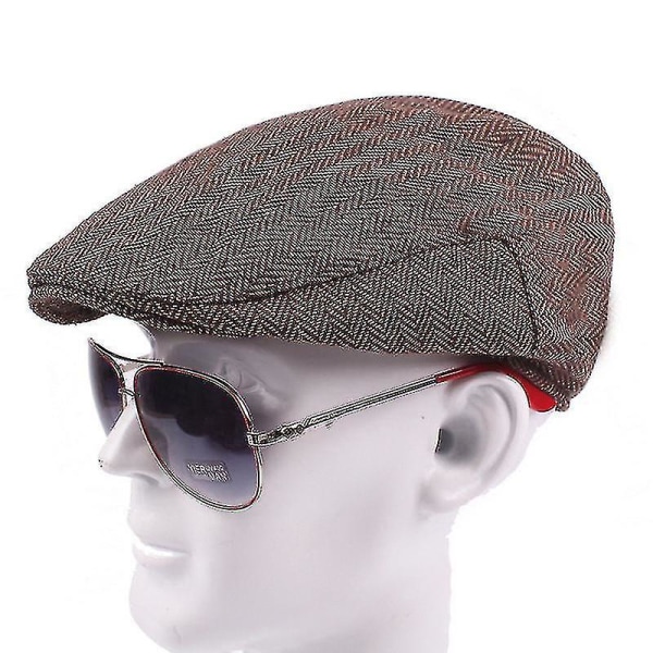 Herr Herringbone Tweed Gatsby Newsboy Peaky Caps Flat Cap Cabbie Basker Hat