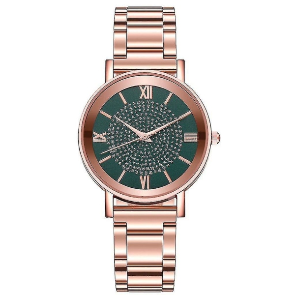 Lyxig watch för kvinnor, armbandsklockor i rostfritt stål（GN）