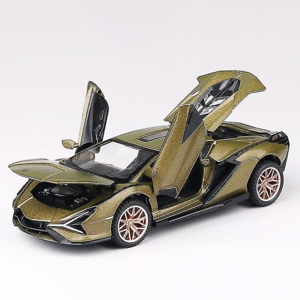 1/32 Lambor FKP37 Supercar Modell Leksak Fordon Legering Formgjutning Ljud Ljuslyft Svans Sportbil