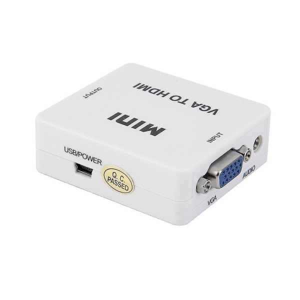 Mini Vga ljud till kvinnlig HDMI 1080p konverteradapter med 3,5 mm ljudkabel