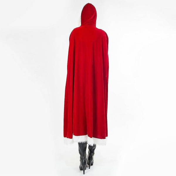 Vuxna Capes Kvinnor Jultomte Fancy Dress Kappa Cape Juldräkt