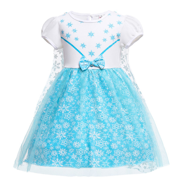 Princess Dress Elsa Fancy Dress for Girls Cosplay Party Kostym 5-6 Years 6-7 Years