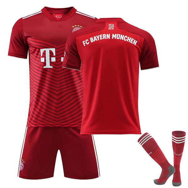 Säsong 2021-2022 FC Bayern München Fotboll T-shirts Tröjor SANE Unnumbered Kids 26 (140-150)