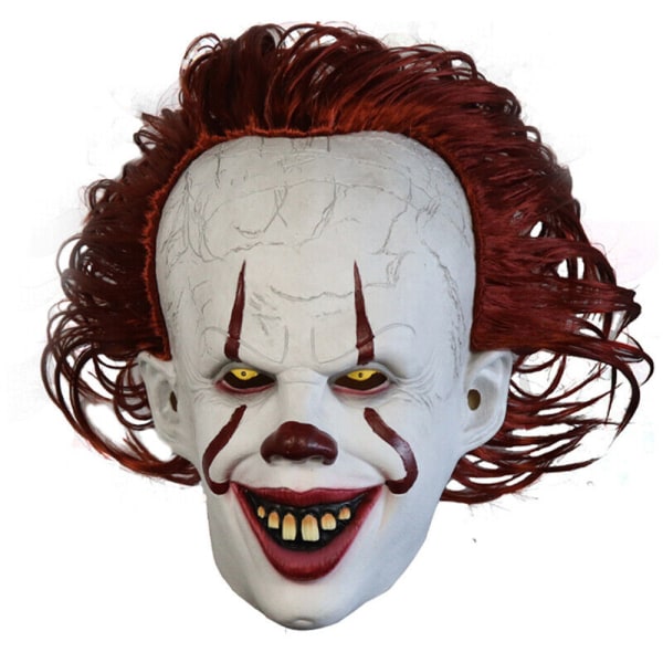 Halloween Clown Stephen Skrämmande Joker Mask Cosplay kostym