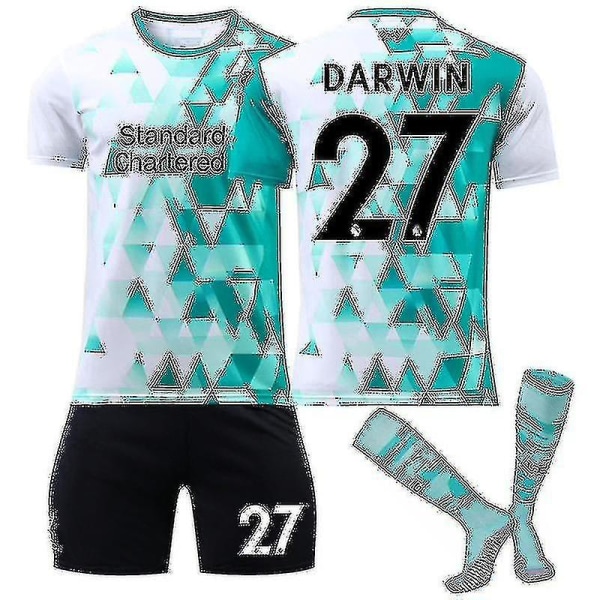 22/23 Liverpool Hem Salah Mane Barn Pojkar Vuxen Fotbollströja Träningsdräkter DARWIN NO.27 DARWIN NO.27 L