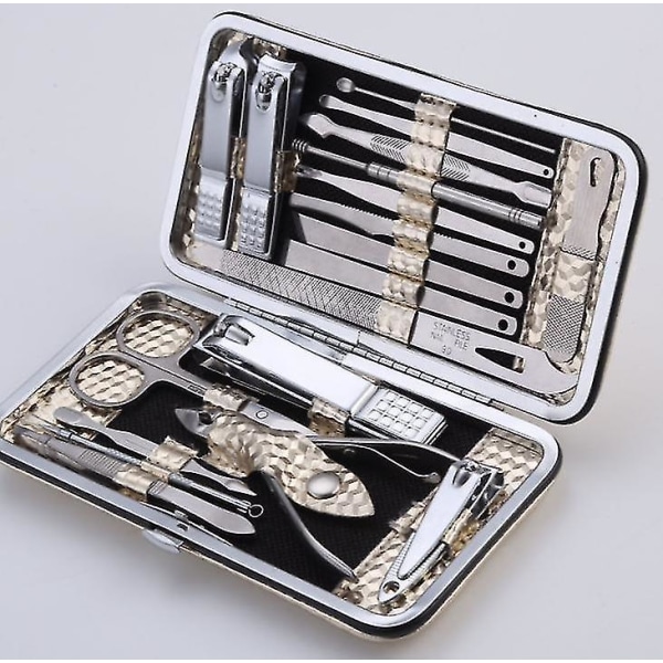 21 st/ set svart rostfritt stål kit manikyr set pedikyr tå nail art verktyg set kit | fot raspar