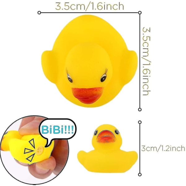 50 st gummi Ducky badleksak för barn