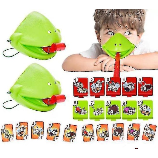Frog Tongue Out Bordsskiva Konkurrensspel Interaktivt spel förälder-barn