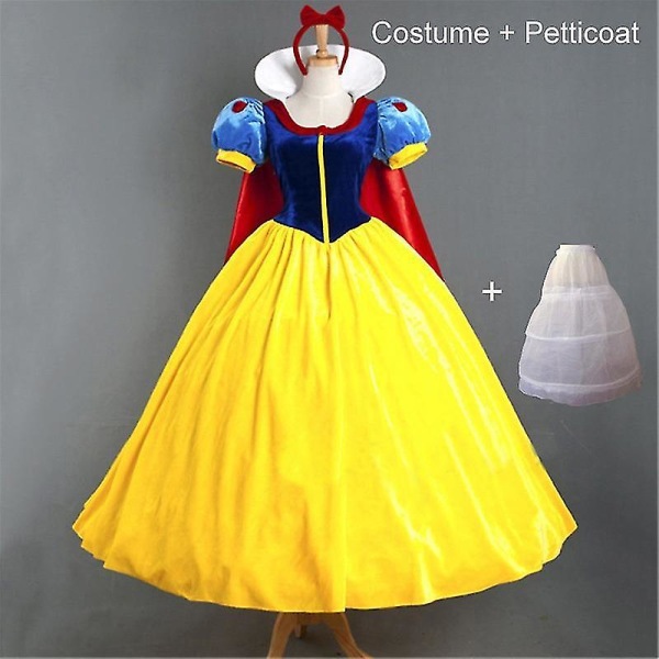 2023-vuxen cosplayklänning Snövit flicka prinsessklänning kvinnor vuxen tecknad prinsessa Snow White Hall Adult Sets