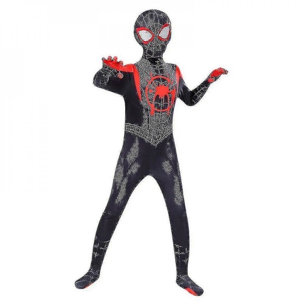 2022 Kids Miles Morales Costume Jumpsuit Halloween Suit V