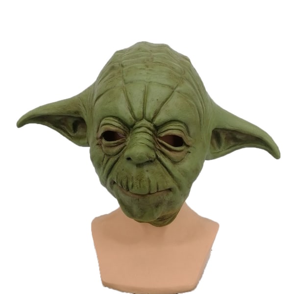 Yoda Mask Latex Huvudbonader Cosplay Kostym rekvisita för Halloween