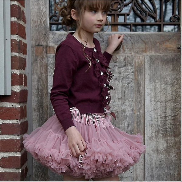 Tutu Petti kjol för festklänning Dansklänning, perfekt för balett, fluffig prinsesskjol_y gray