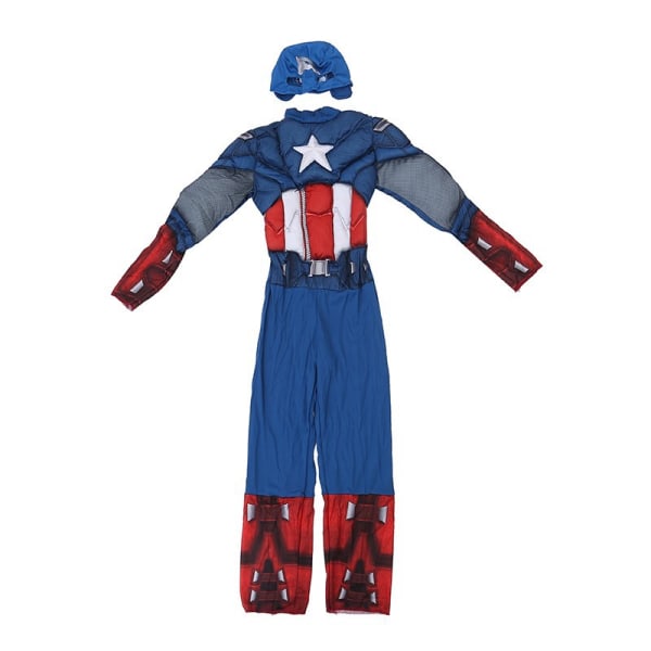 Superstar Captain America Boys Cosplay kostym zy M L