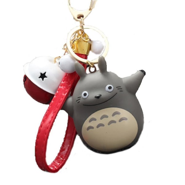 Hayao Miyazaki Tecknad Totoro Bell Keychain Nyckelring Nyckeldekorationer