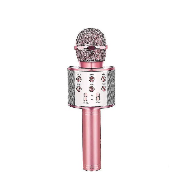 Trådlös karaokemikrofon Bluetooth handhållen bärbar högtalare hem (svart)