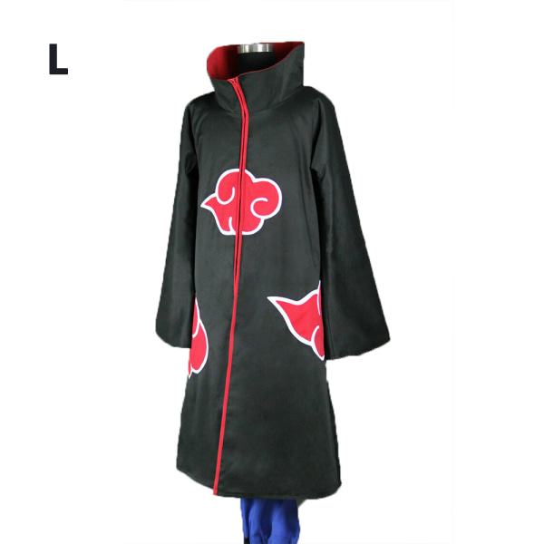 Naruto Akatsuki Hokage Robe Kappa Coat Anime Cosplay Kostym black XL S