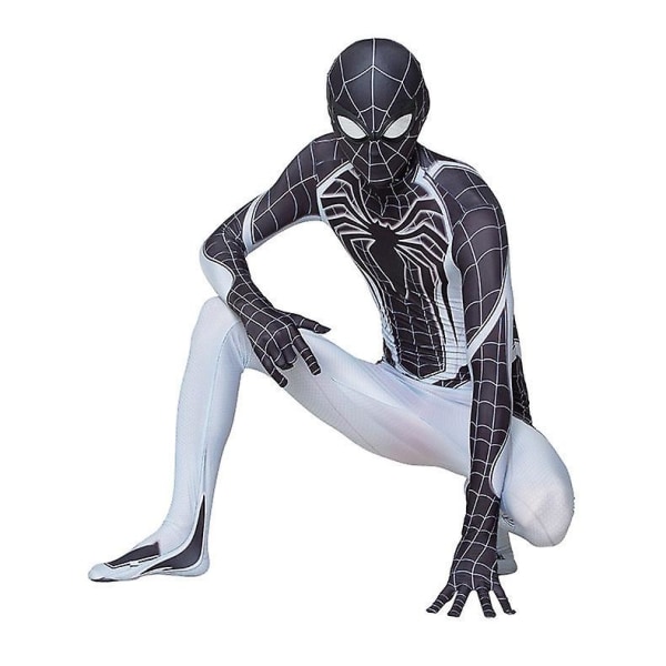 Spider-man Negativ kostym Cosplay Kostym Fest Jumpsuit Monterade Barnkläder Spiderman Ansiktsmålning 160cm 180cm