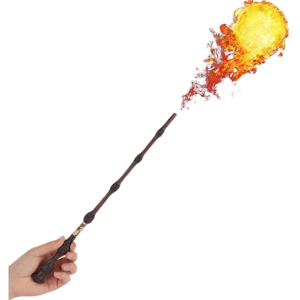 Magic Trollstavar med eldklotsprayeffekt för födelsedag Luna Dumbledore