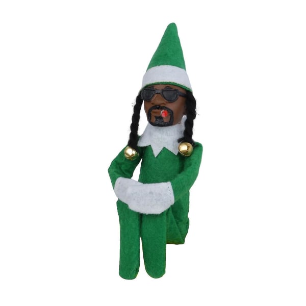 Snoop on A Stoop Christmas Elf Doll Spy on A Bent Toys Festival Inredning Hem Harts Ornament Fikon