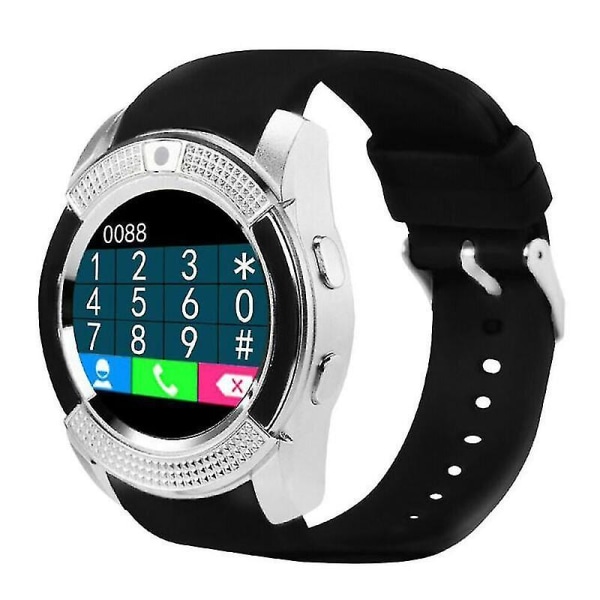 (Silveraktig) Vattentät Smart Watch Heart Rate Fitness Tracker Armband för Android iPhone