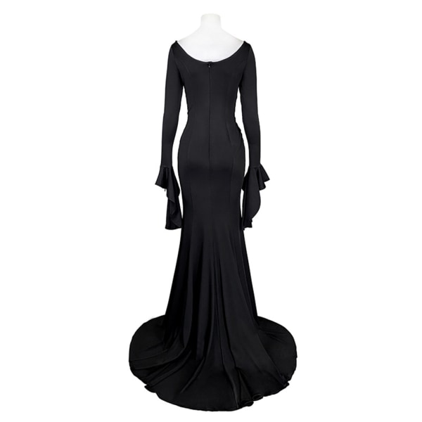 Addams Familys Morticia Cosplay Costume Black Dress Outfits tice dress s xs