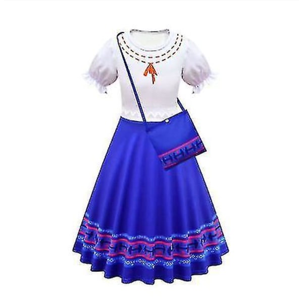 2022 Påsk Ny Charm Mirabell Madrid Animation Kostym Flickor Prinsessan Klänning Halloween Carnival Cosp whitblue bag