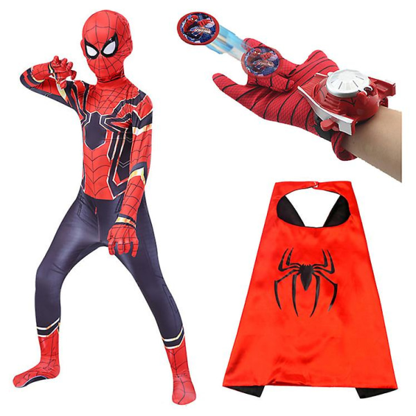 Spiderman kostym Cosplay kostym Barnleksak Spider-man Capes 160cm 160cm