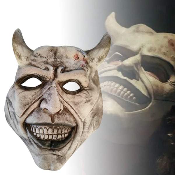 Svart Telefon Skrämmande Cosplay Halloween Mask Huva Fest Kostym Prop