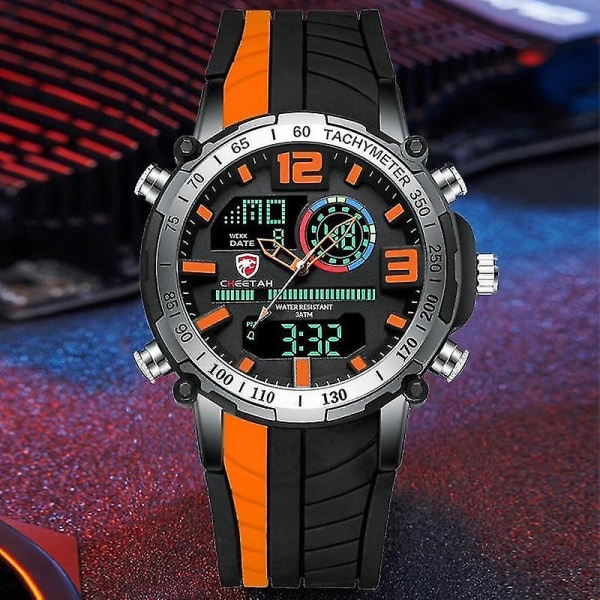 Watch Lyxmode Dual Display Armbandsur Analog Digital Sport Vattentät klocka