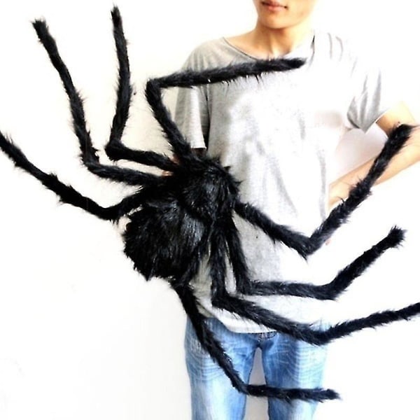 30cm/50cm/75cm/90cm/125cm/150cm/200cm Black Spider Halloween-dekoration Spökhusrekvisita inomhus Ou