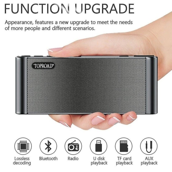 Bluetooth högtalare USB portabla högtalare med FM-radiokanon Russian Steel Sabre Wireless Lonpoo Wit