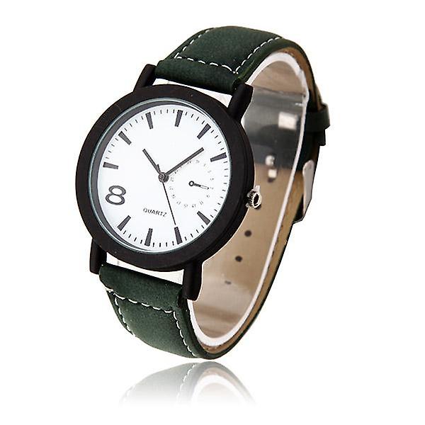 Casual Mode Svart Färg Case PU Läder Band Analog kvinnor Quartz Watch