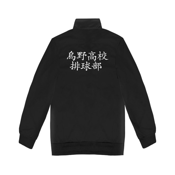 Ny Anime Haikyuu Cosplay Jacka Haikyuu Black Sportswear 2XL M