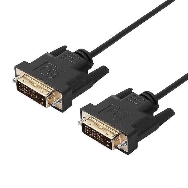 Professionell 1m Dvi D till Dvi-d Gold Hane 24+1 Pin Dual Link-kabel för Tft