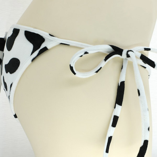 Sexiga underkläder Cow Print Cosplay Kostym Fancy Dress Rollspel Uniform Sex Bikini Ears Pannband Svans för par Sex Game