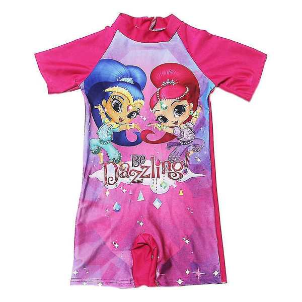 3-11 år flickor tecknade badkläder Baddräkt i ett stycke Strandkläder Aladdin Little Princess