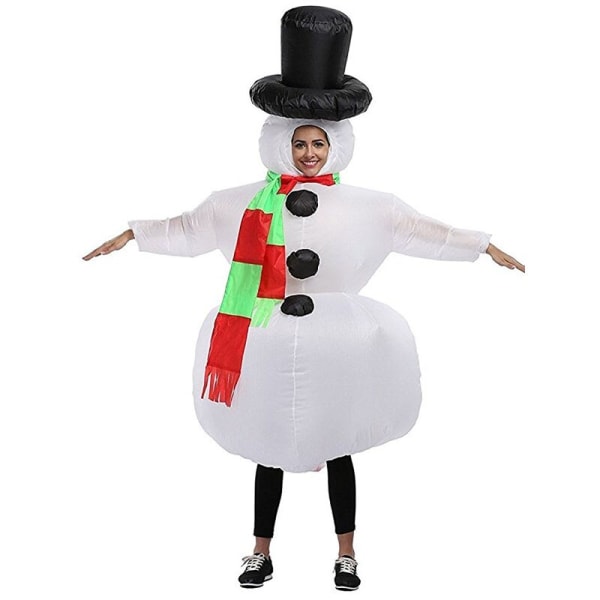 Snowman Mascot Vuxen Cosplay Kostymer Uppblåsbar jultomte