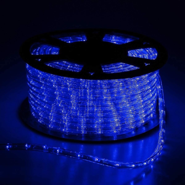 100 fot blå led-rep-ljus, led-strip-ljus utomhus vattentät dekorativ belysning för inomhus/utomhus