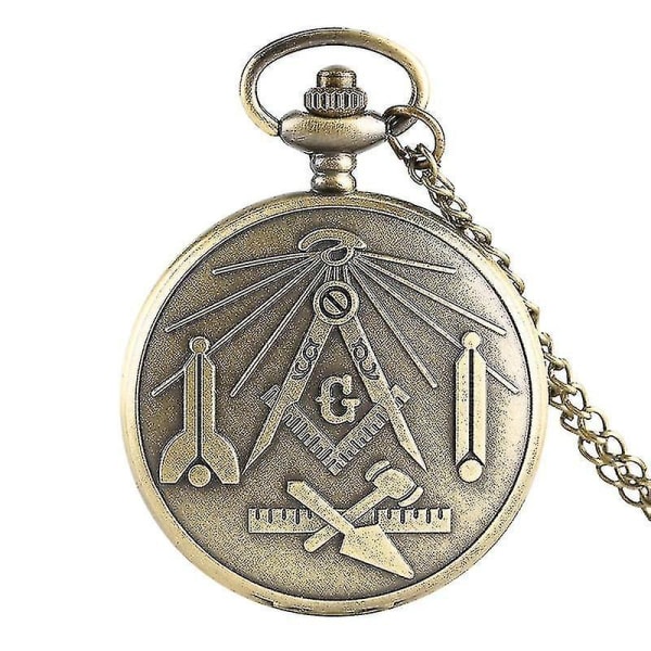 Masonic Freemasonry Retro Quartz Fick Watch（Bronze 1）