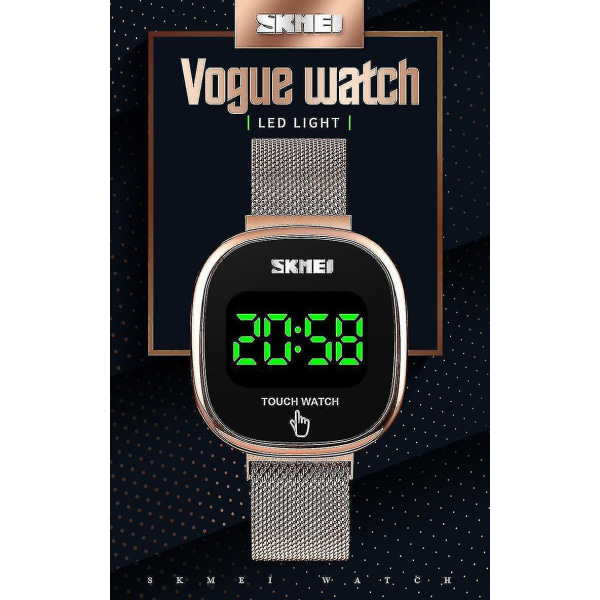 SKMEI 1589 Mode Män Watch Datum Display LED-ljus Vattentät Touch Key Digita